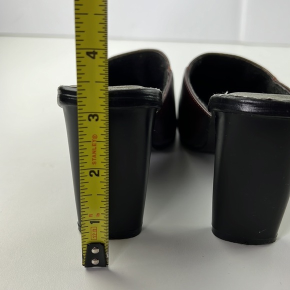 Carlo Santana  brown leather slip on mules - Picture 6 of 9